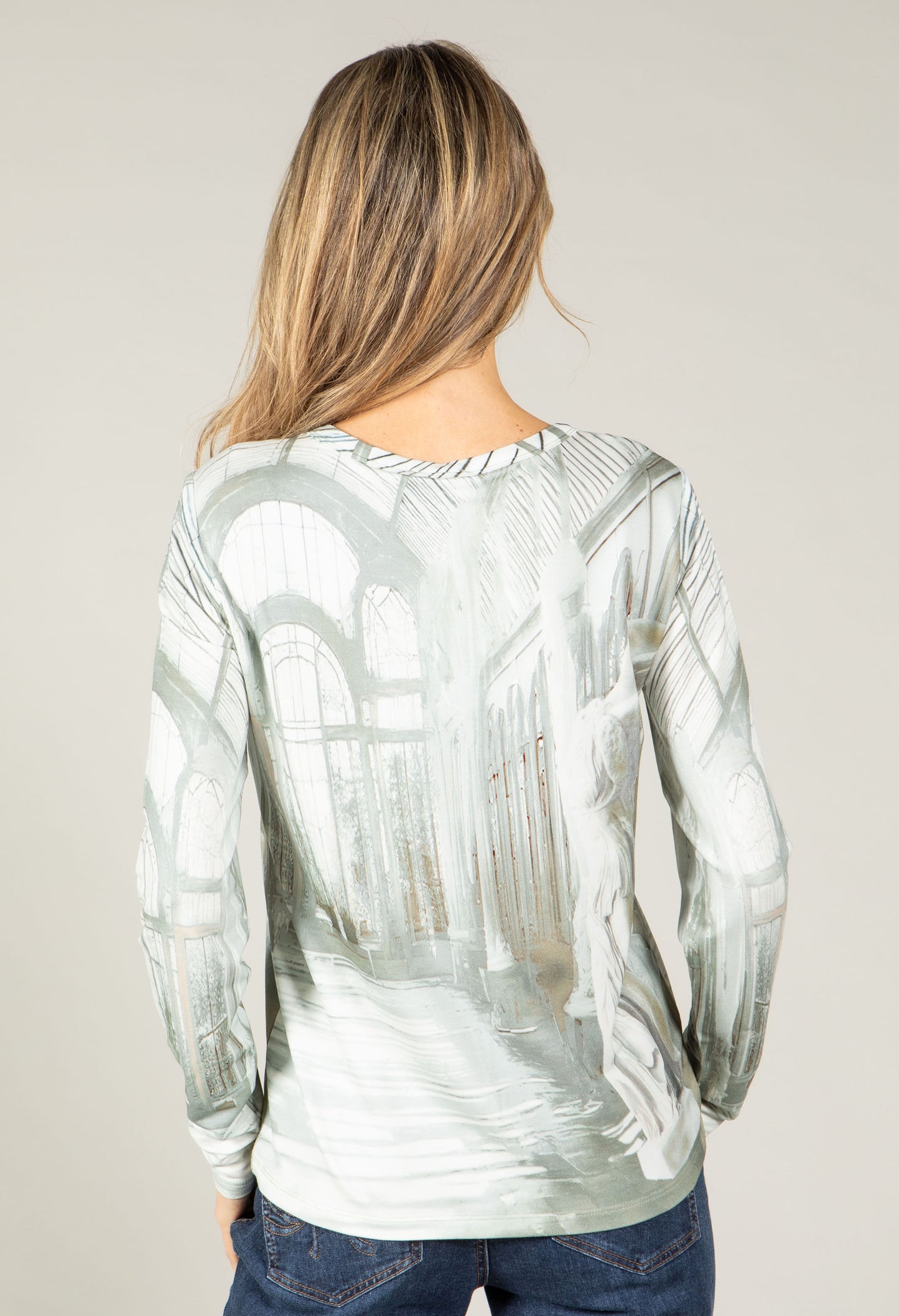 Gallery Print Knit Top