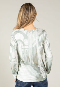 Gallery Print Knit Top