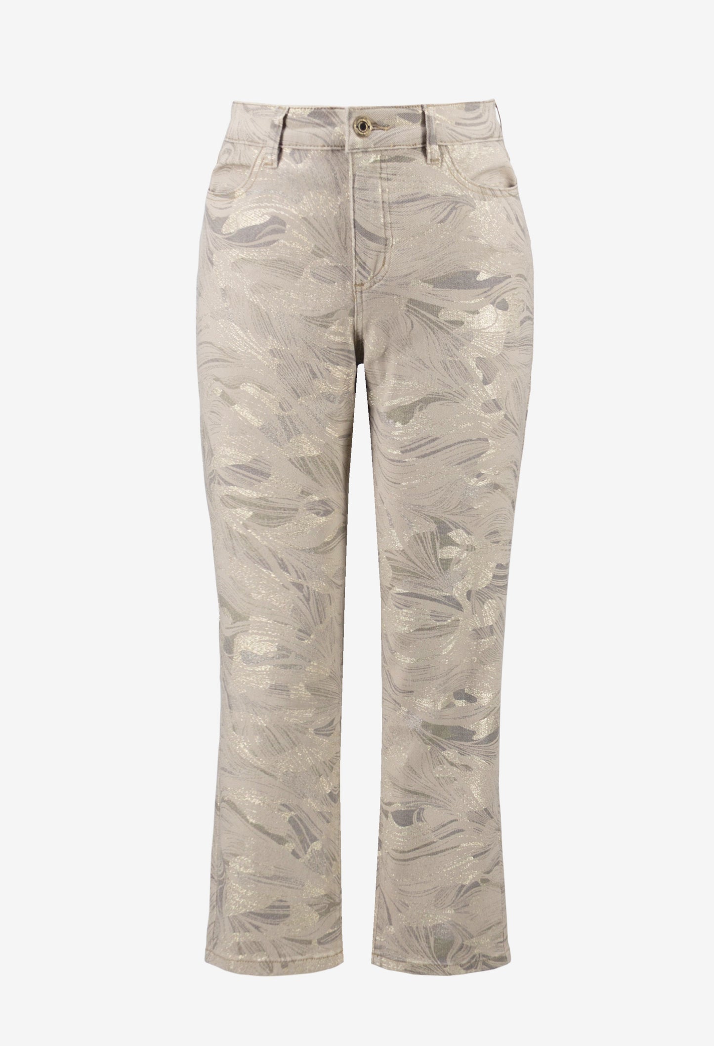 Slim Cropped Floral Trousers