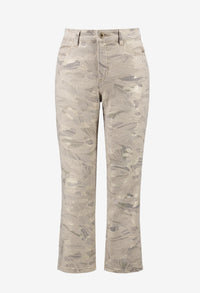 Slim Cropped Floral Trousers