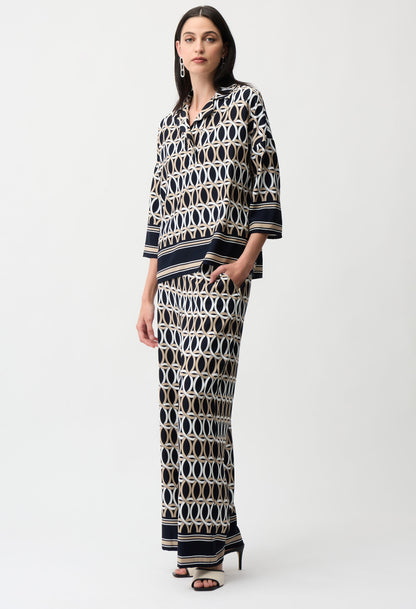 Geometric Mid-rise Trousers