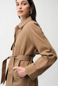 Cotton Twill Short Trench Jacket