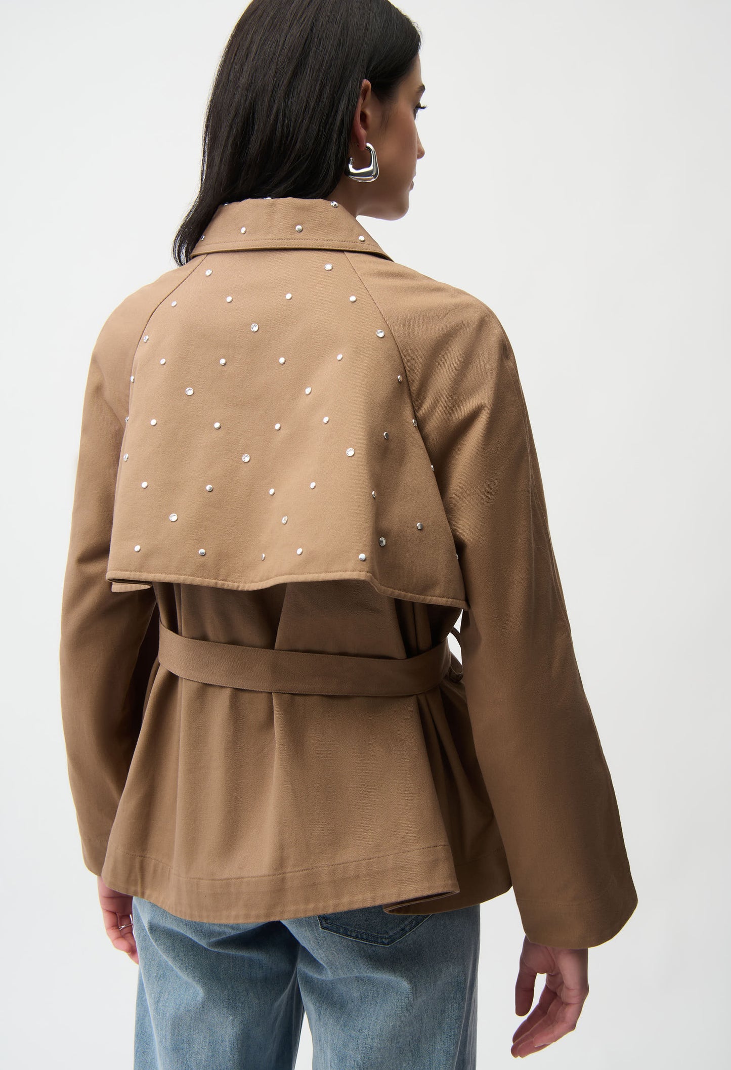 Cotton Twill Short Trench Jacket