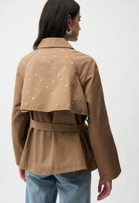 Cotton Twill Short Trench Jacket