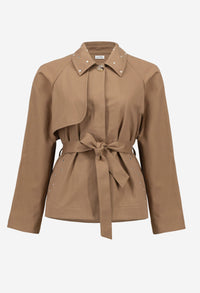 Cotton Twill Short Trench Jacket