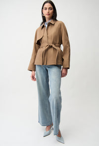 Cotton Twill Short Trench Jacket