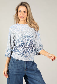 Abstract Print Knit Jumper