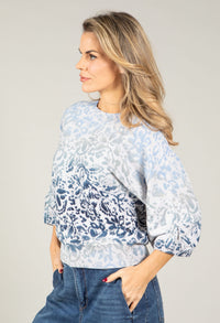 Abstract Print Knit Jumper