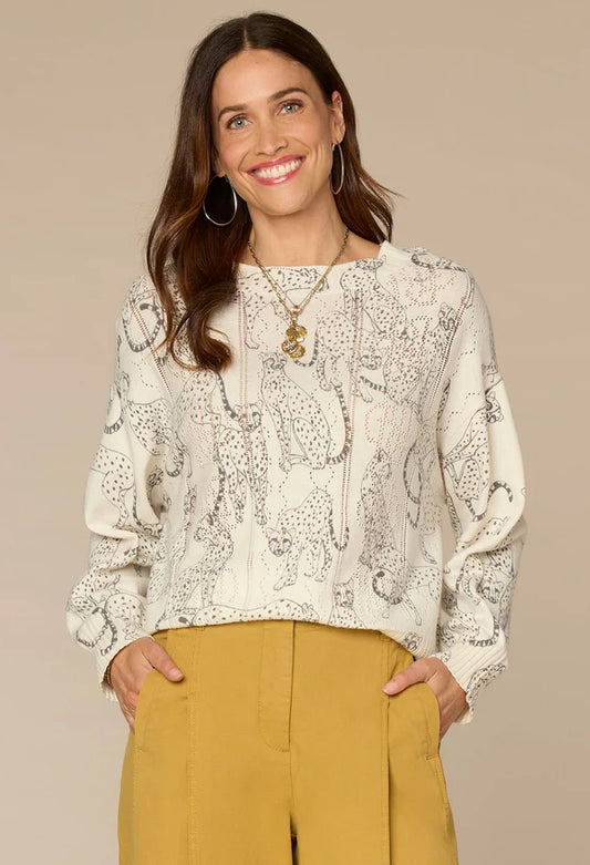 Animal Print Knit Jumper