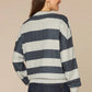 Striped V-Neck Knit Jumper
