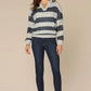 Striped V-Neck Knit Jumper