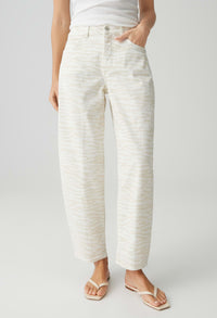 Mari Clear Zebra Barrel Jeans