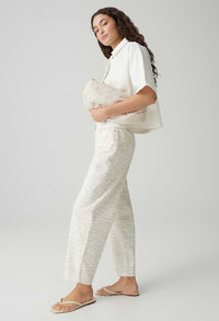 Mari Clear Zebra Barrel Jeans