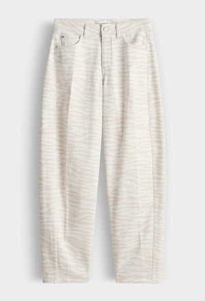 Mari Clear Zebra Barrel Jeans