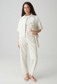 Mari Clear Zebra Barrel Jeans