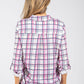 Front Pocket Check Blouse