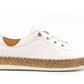 Evie White Leather Plimsoll