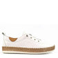 Evie White Leather Plimsoll
