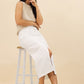 Evie White Leather Plimsoll