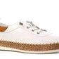 Evie White Leather Plimsoll