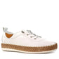 Evie White Leather Plimsoll