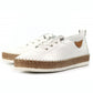 Evie White Leather Plimsoll