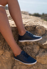 St. Ives Leather Plimsoll