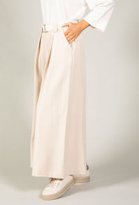 Short Wide Leg Belted Trousers