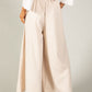 Short Wide Leg Belted Trousers