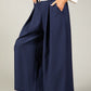 Short Wide Leg Belted Trousers