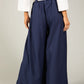 Short Wide Leg Belted Trousers
