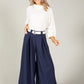 Short Wide Leg Belted Trousers