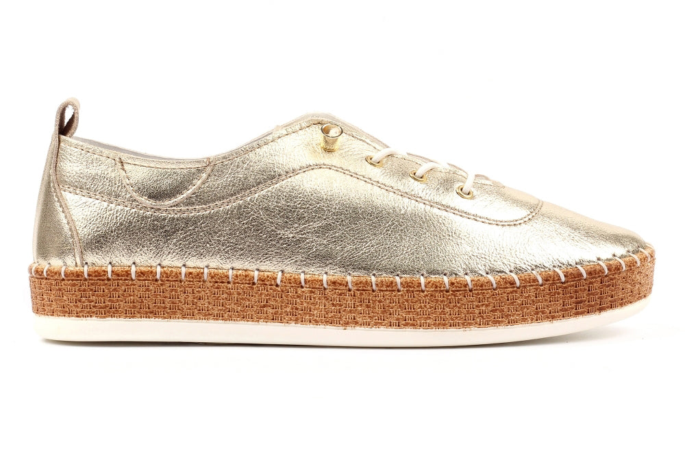 Evette Leather Plimsol