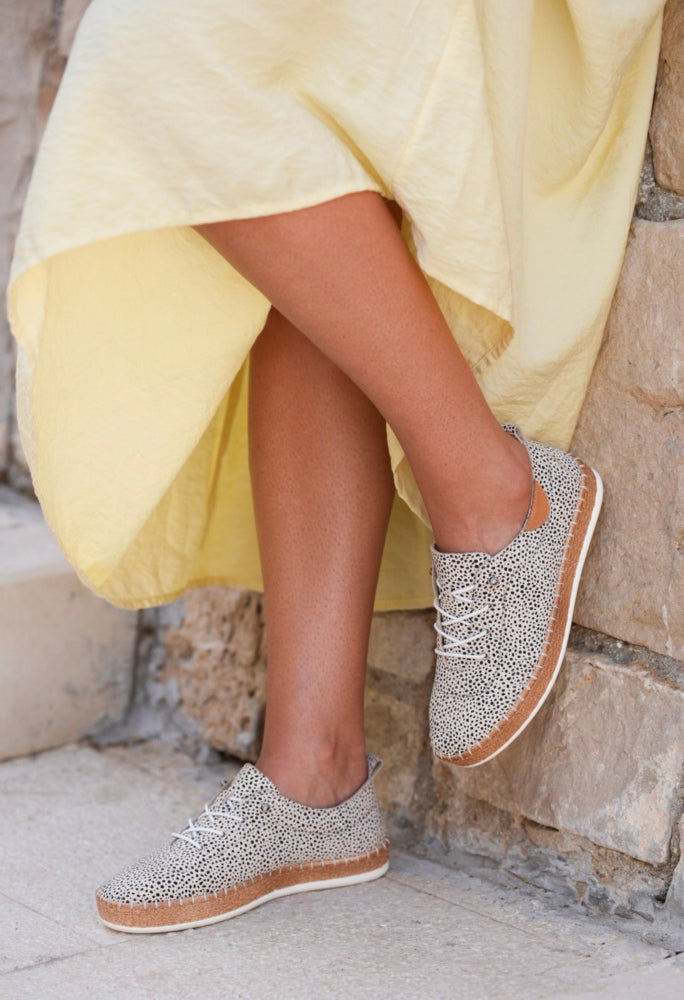 Evette Leather Plimsol