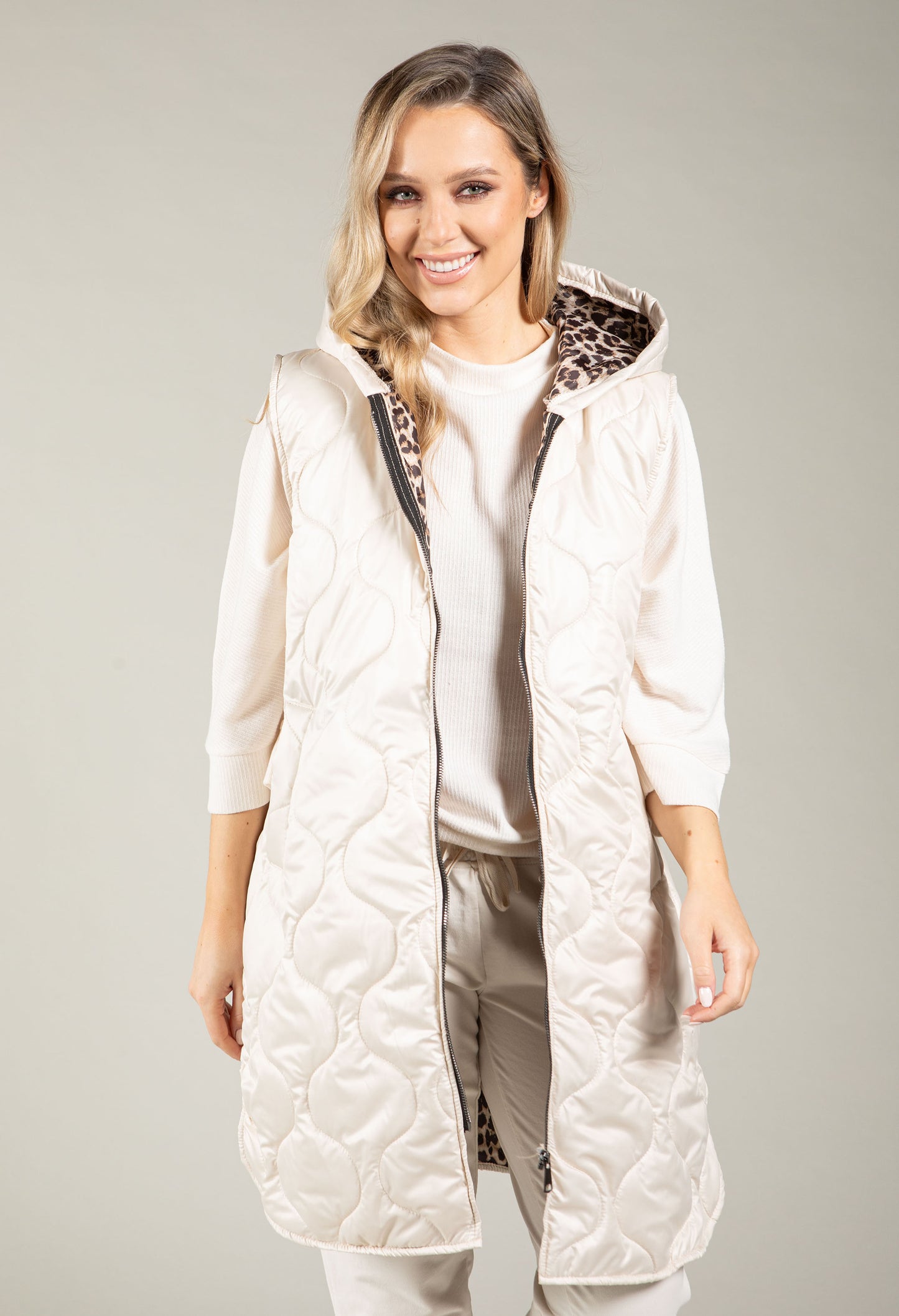 Longline Quilted Gilet