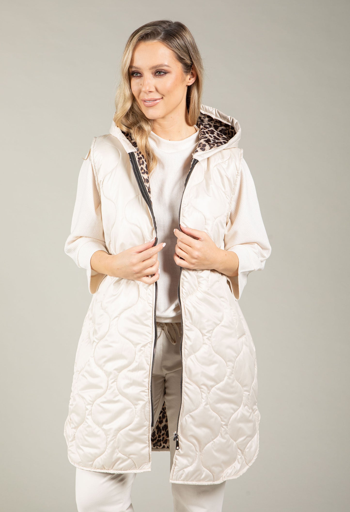 Longline Quilted Gilet
