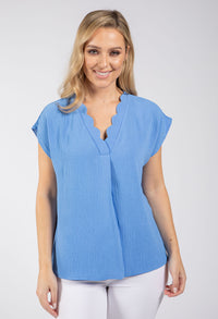 Fiesta Scalloped Neckline Top