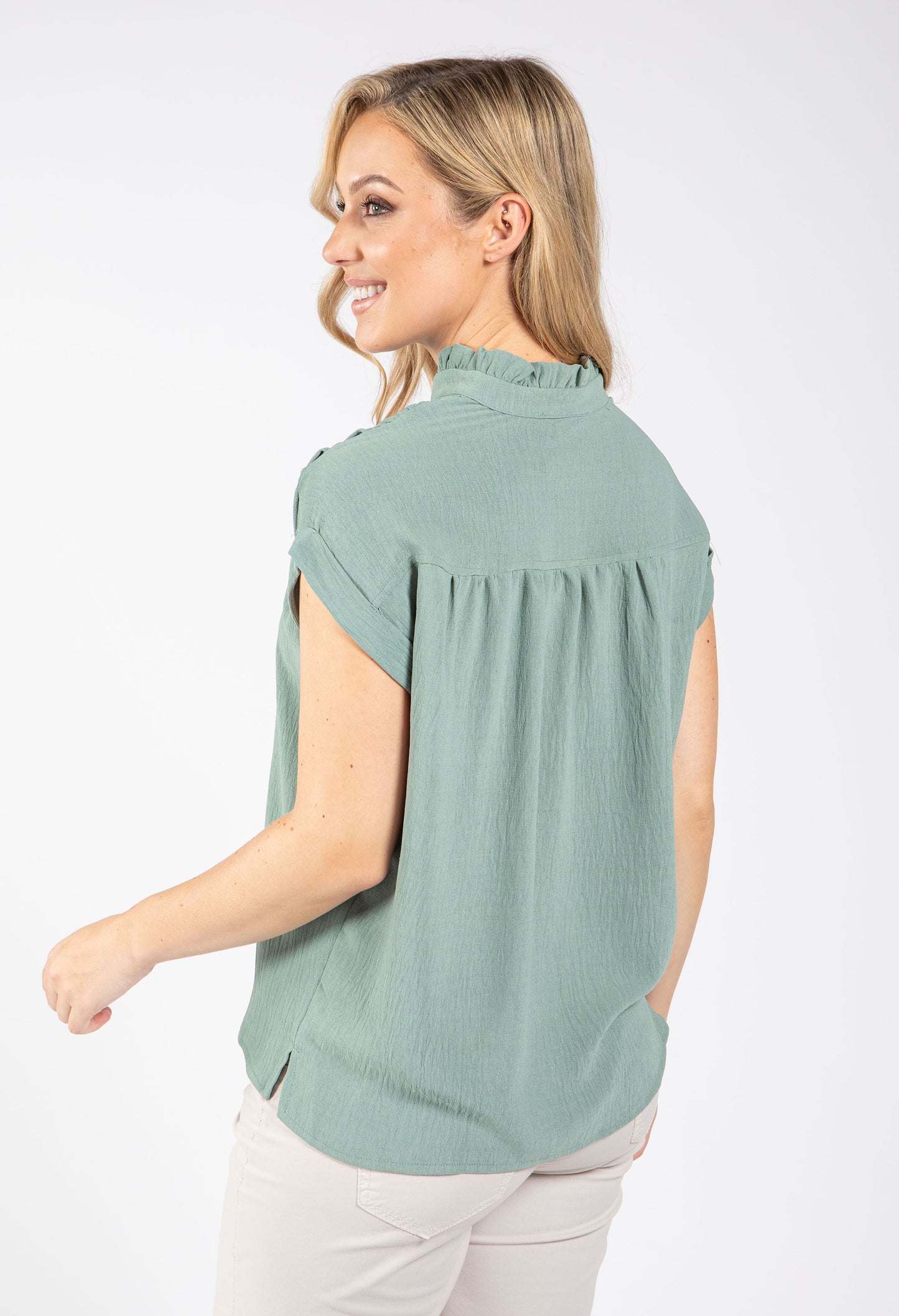 Shakira Ruffle Neck Top
