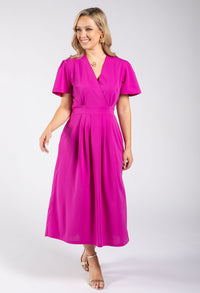 Wrap Style Midi Dress