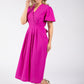 Wrap Style Midi Dress