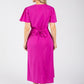 Wrap Style Midi Dress