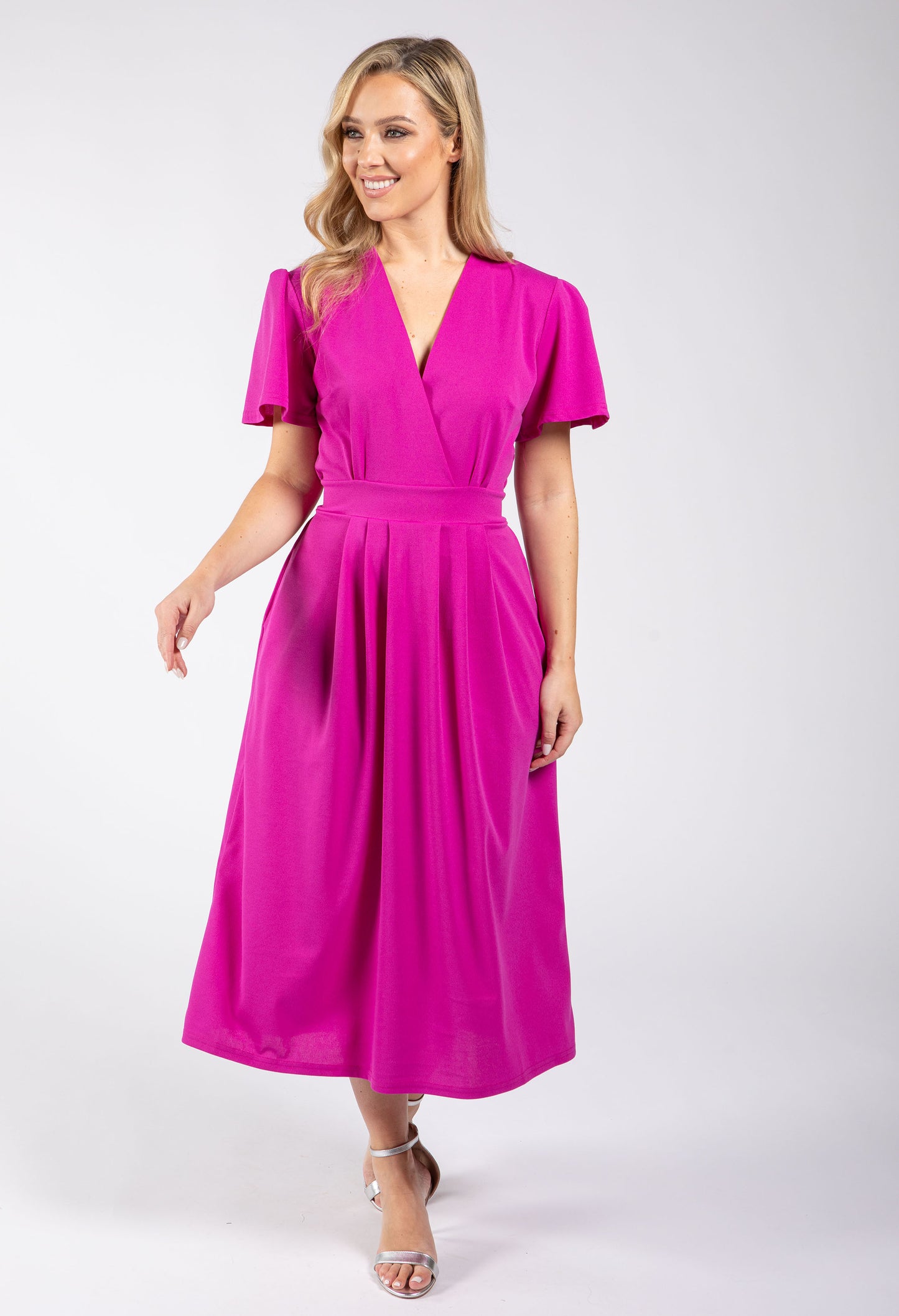 WRAP STYLE MIDI DRESS