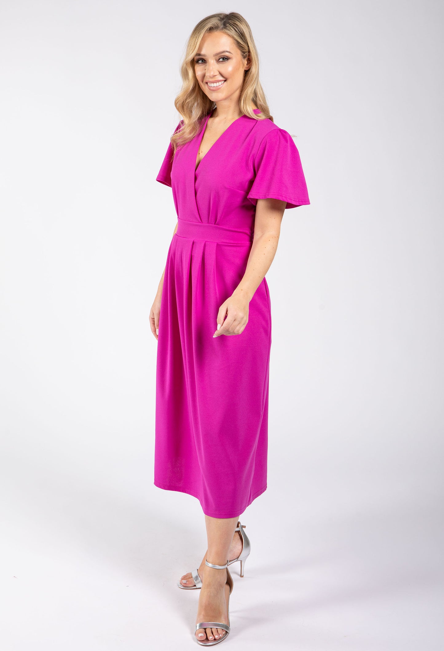 WRAP STYLE MIDI DRESS