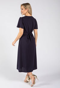 Wrap Style Midi Dress