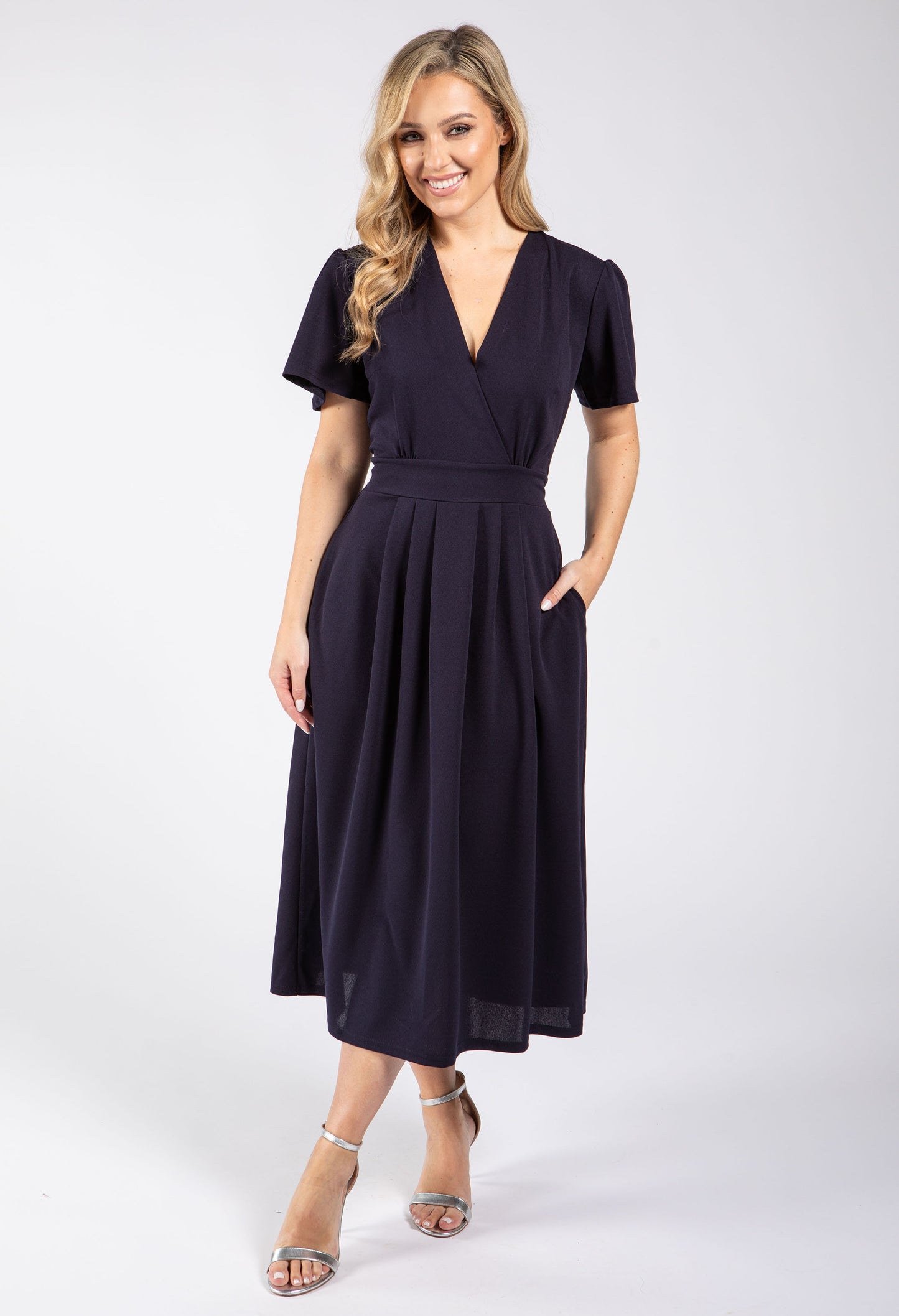 WRAP STYLE MIDI DRESS