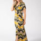Mosaic Chevron Print Midi Dress