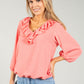 Corail Frill Detail Blouse