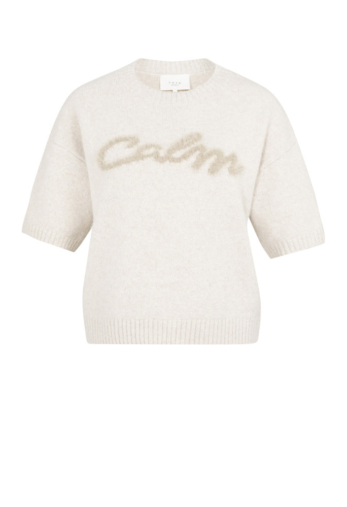 Fluffy Short Sleeve Knit Jumper