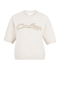 Fluffy Short Sleeve Knit Jumper