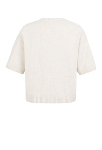 Fluffy Short Sleeve Knit Jumper